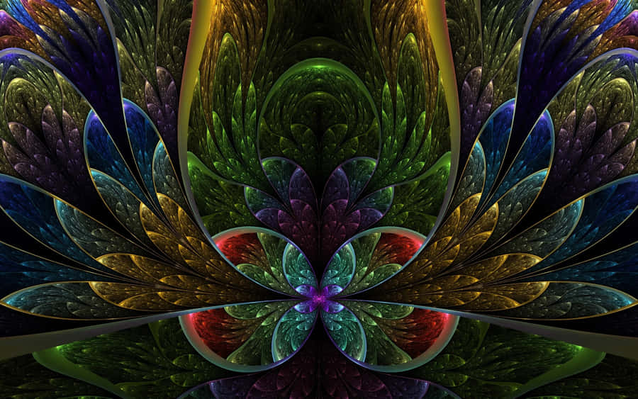 Mesmerizing Psychedelic Fractal Art Wallpaper
