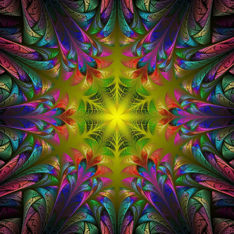 Mesmerizing Psychedelic Fractal Art Wallpaper