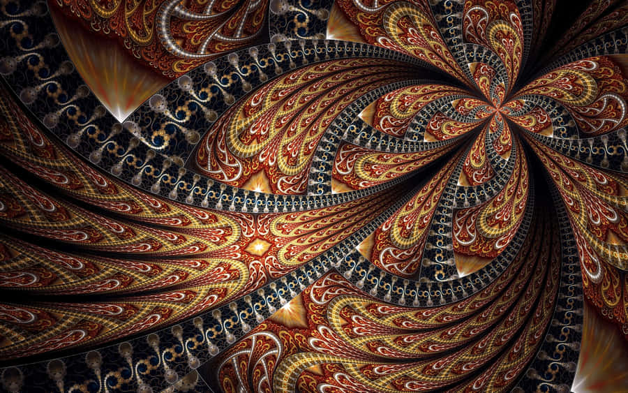 Mesmerizing Psychedelic Fractal Artwork Wallpaper