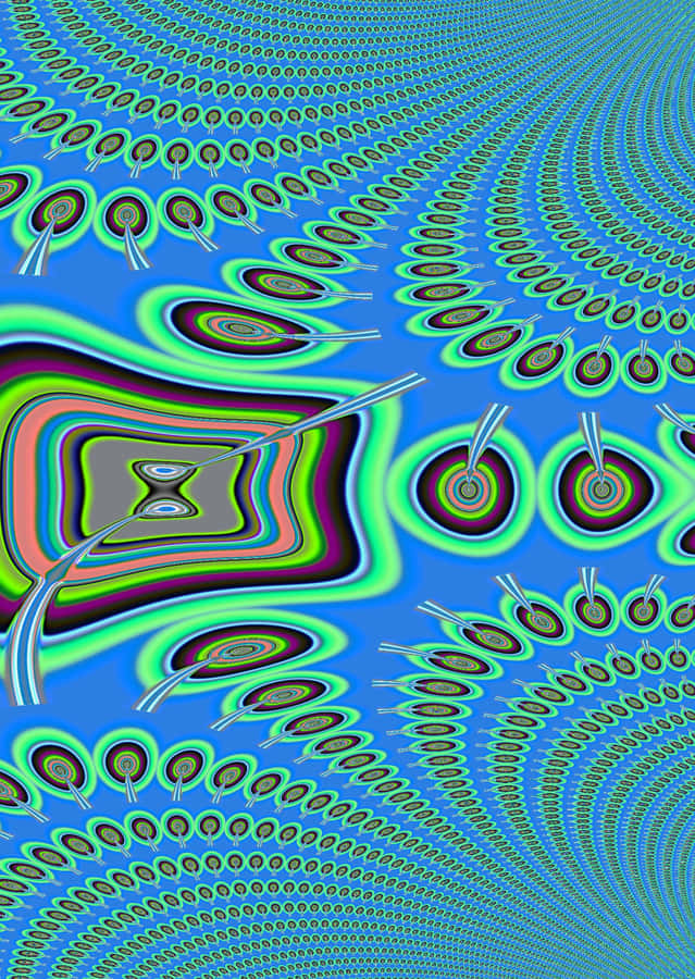 Mesmerizing Psychedelic Neon Lights In The Night Wallpaper