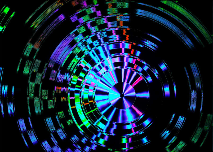 Mesmerizing Psychedelic Neon Lights Wallpaper