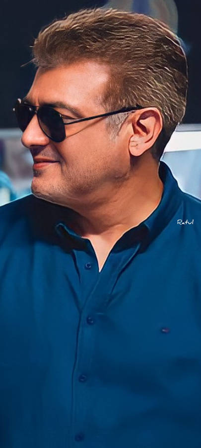 Mesmerizing Side Profile Of Thala Ajith Wallpaper