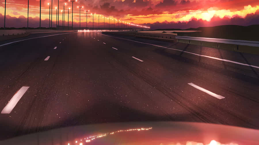 Mesmerizing Sunset Drive Wallpaper