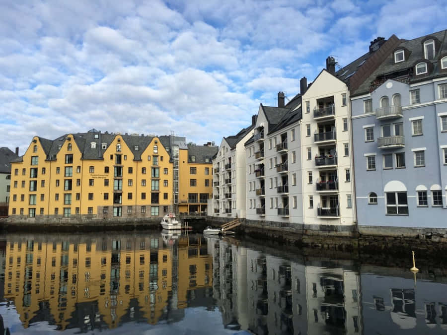 Mesmerizing Twilight At Ålesund, Norway Wallpaper