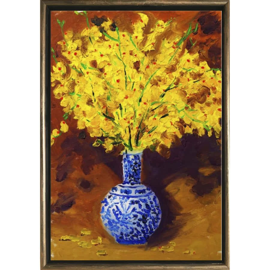 Mesmerizing Yellow Abstract Art Wallpaper