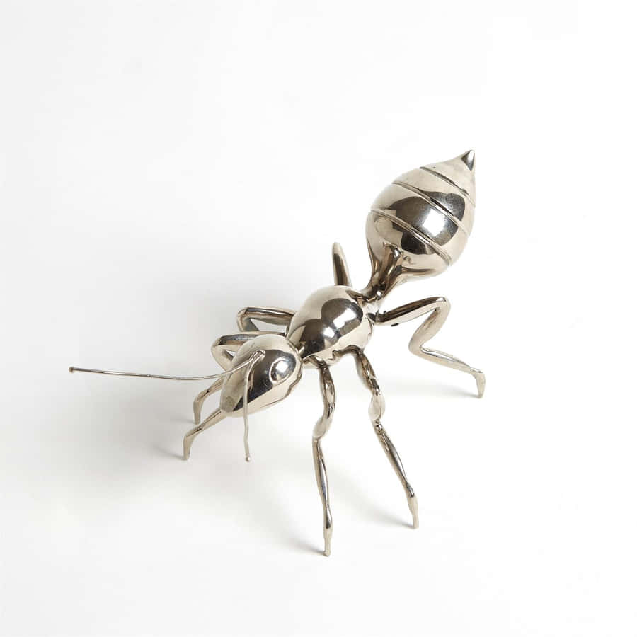 Metallic Art Ant Sculpture Wallpaper