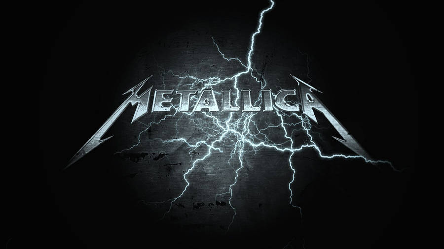 Metallic Logo In Bright Lightning Wallpaper