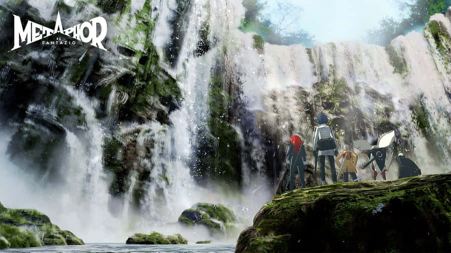 Metaphor Refantazio Waterfall Scene Wallpaper