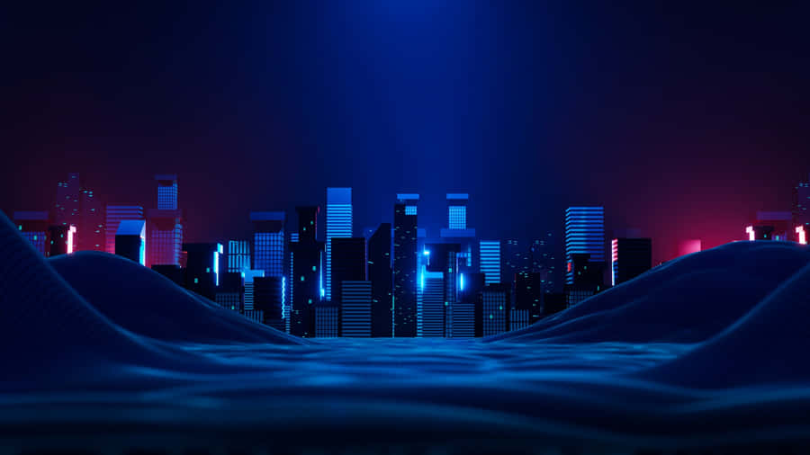 Metaverse Virtual Cityscape Wallpaper