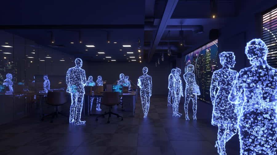 Metaverse Virtual Interaction Wallpaper