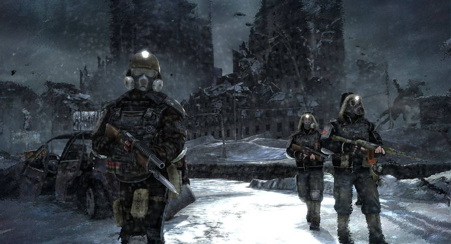 Metro 2033 Rangers At Outpost Wallpaper