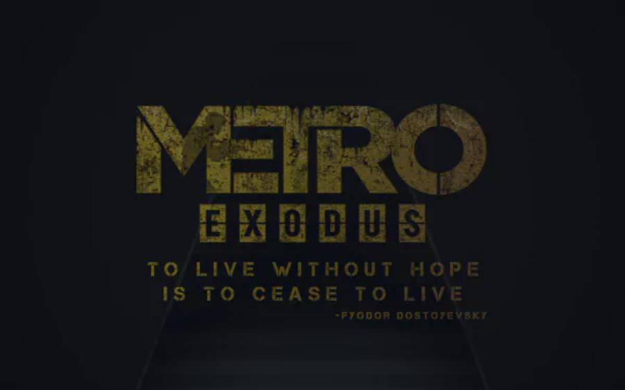 Metro Exodus Grey Graphic Promo 3440x1440 Wallpaper
