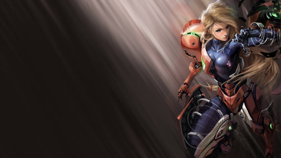 Metroid Samus Aran Contemporary Wallpaper