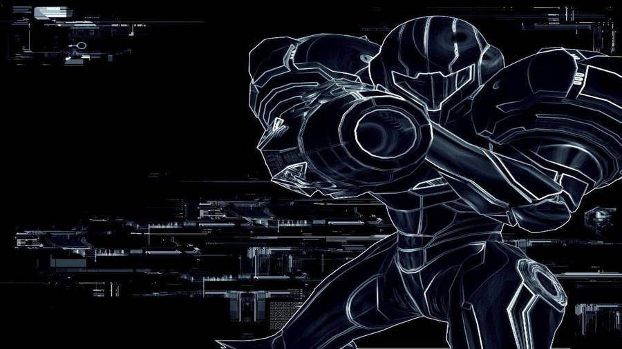 Metroid Samus Aran Negative Wallpaper