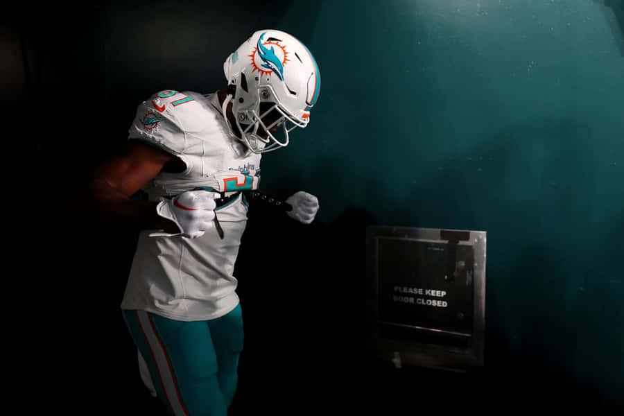 Miami Dolphins Player Pre Game Focus Wallpaper