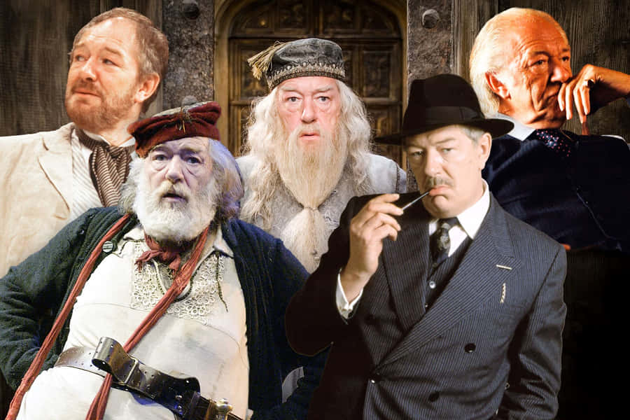 Michael Gambon Various Roles Collage Wallpaper
