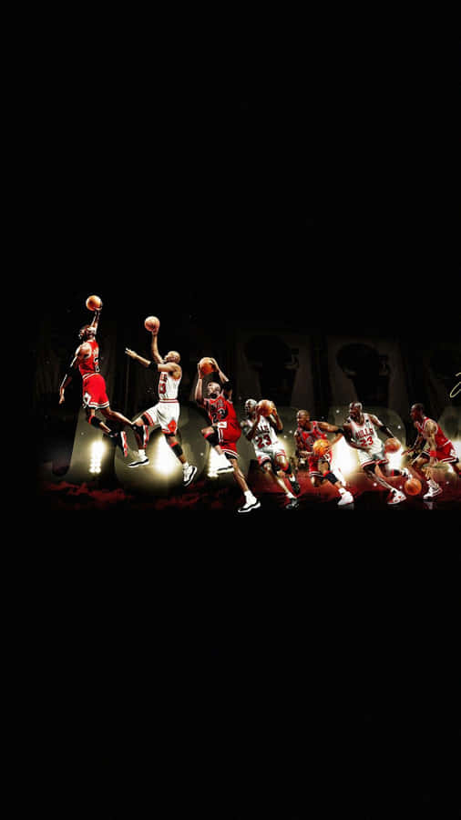 Michael Jordan Jumping Iphone Wallpaper Wallpaper