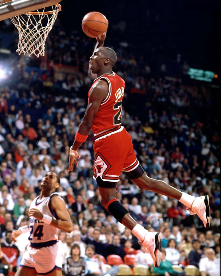 Michael Jordan Thunderous Dunk Wallpaper