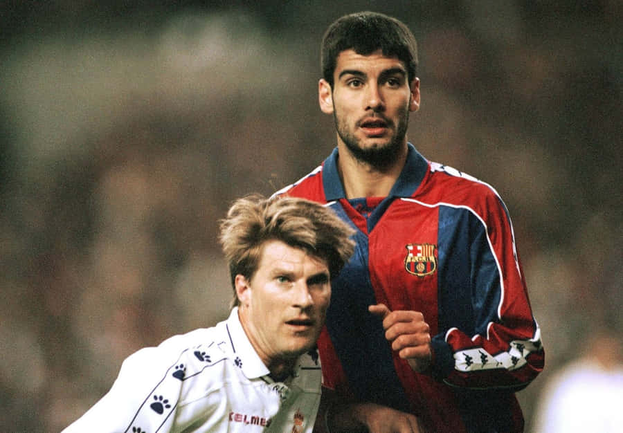 Michael Laudrup Beside Pep Guardiola Wallpaper
