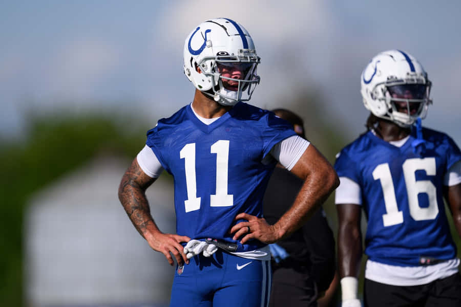 Michael Pittman Jr Colts Training Session Wallpaper