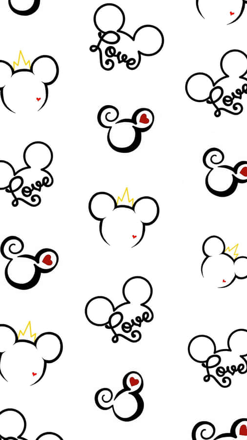 Mickey Mouse Phone In Stylish Black Finish Wallpaper