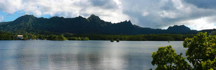 Micronesia Island Clouds Mountains Wallpaper