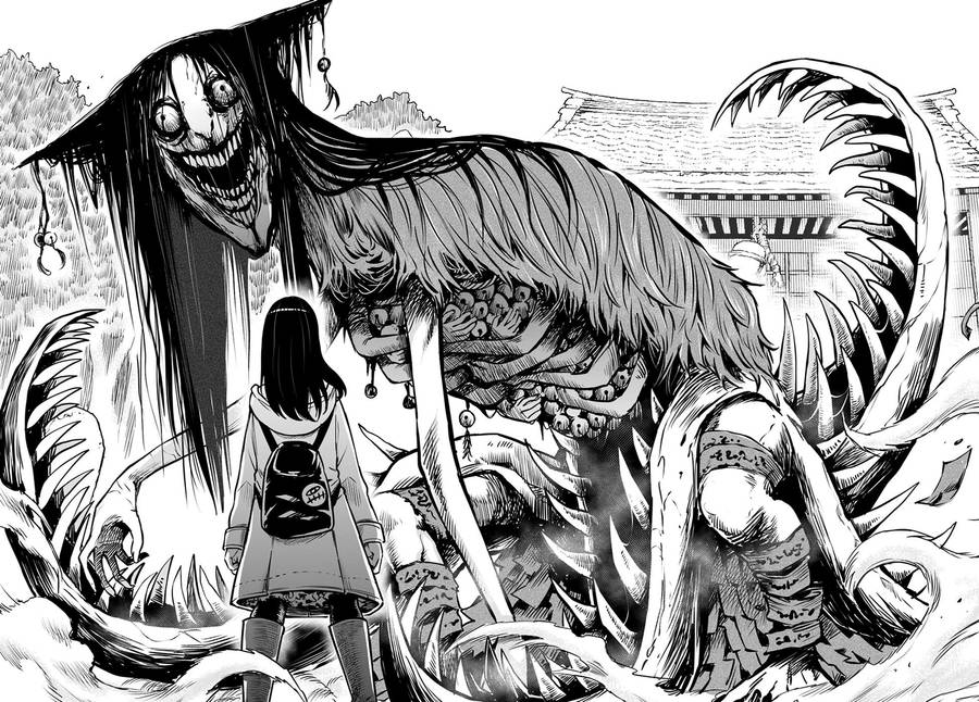 Mieruko Chan Miko Facing Ghost Wallpaper