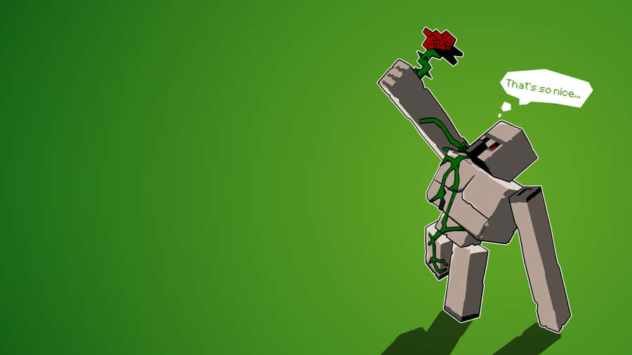 Mighty Minecraft Iron Golem Protector Wallpaper