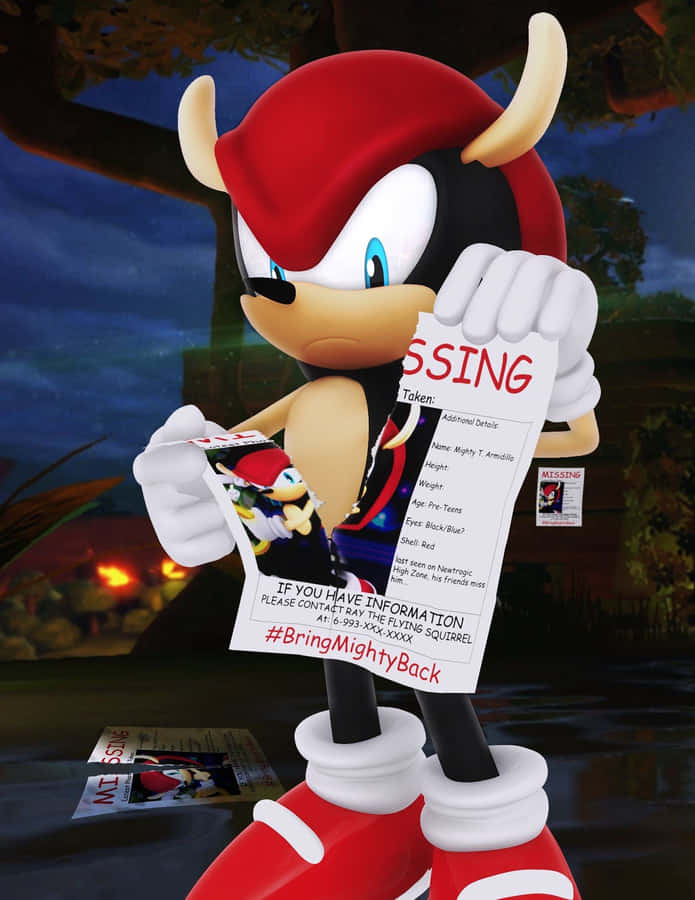 Mighty The Armadillo In A Dynamic Pose Wallpaper