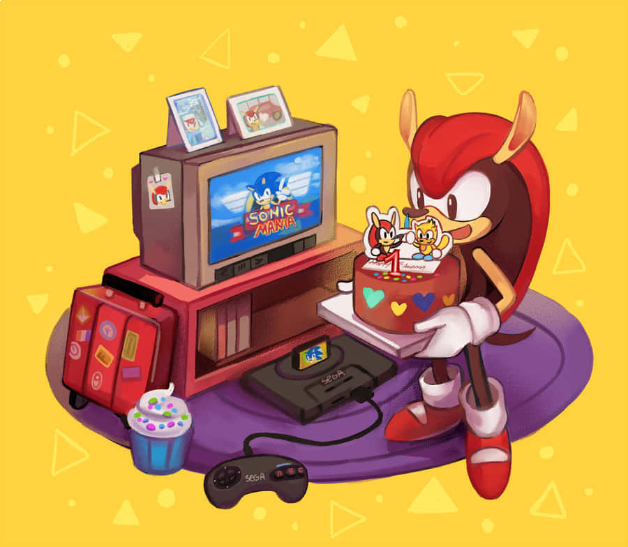 Mighty The Armadillo In Vibrant Action Wallpaper