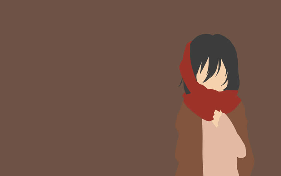Mikasa Ackerman Minimal Anime Wallpaper