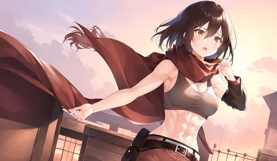 Mikasa Pfp Abs Wallpaper