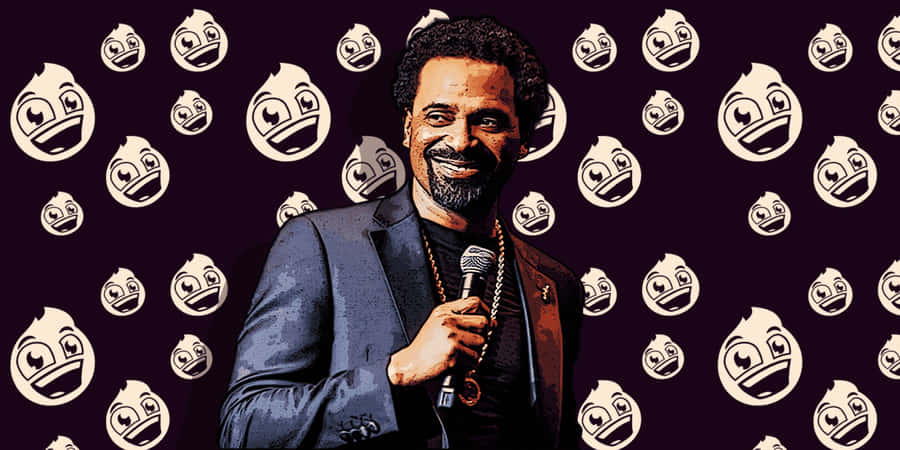 Mike Epps Performing At A Comedy Show. Wallpaper