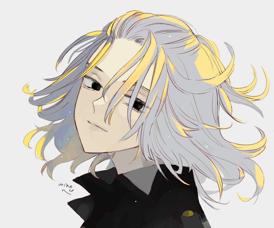 Mikey Tokyo Revengers Gray Yellow Hair Wallpaper
