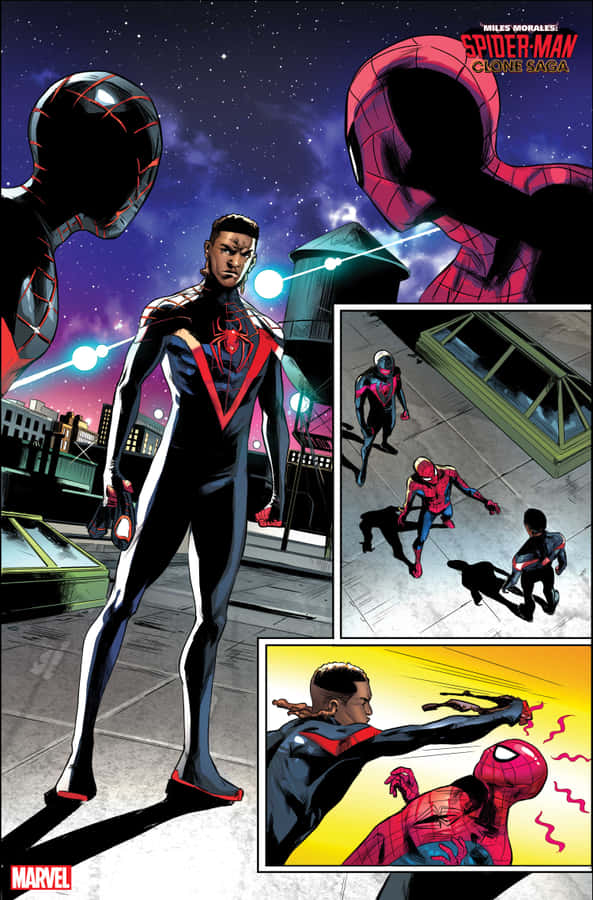 Miles Morales Clone Saga Comic Cover Wallpaper