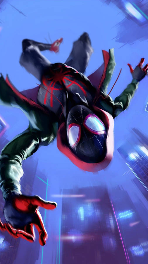 Miles Morales In Spider Man Into The Spider Verse Wallpaper