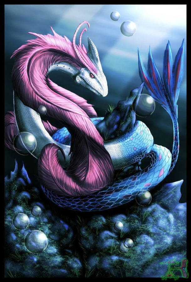 Milotic Hairy Reptilian Underwater Wallpaper