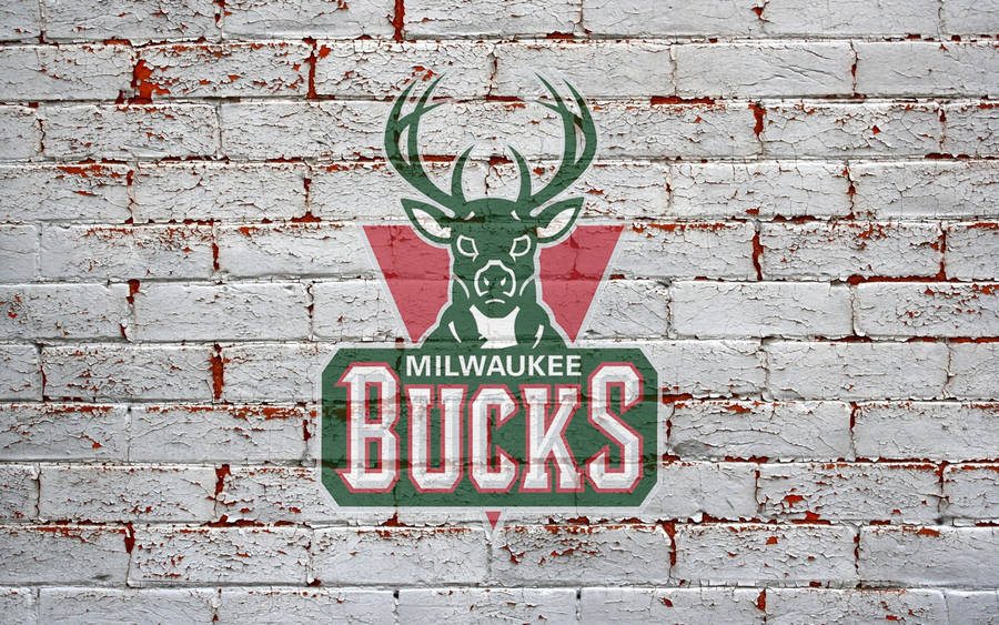 Milwaukee Bucks Logo On Wall Wallpaper