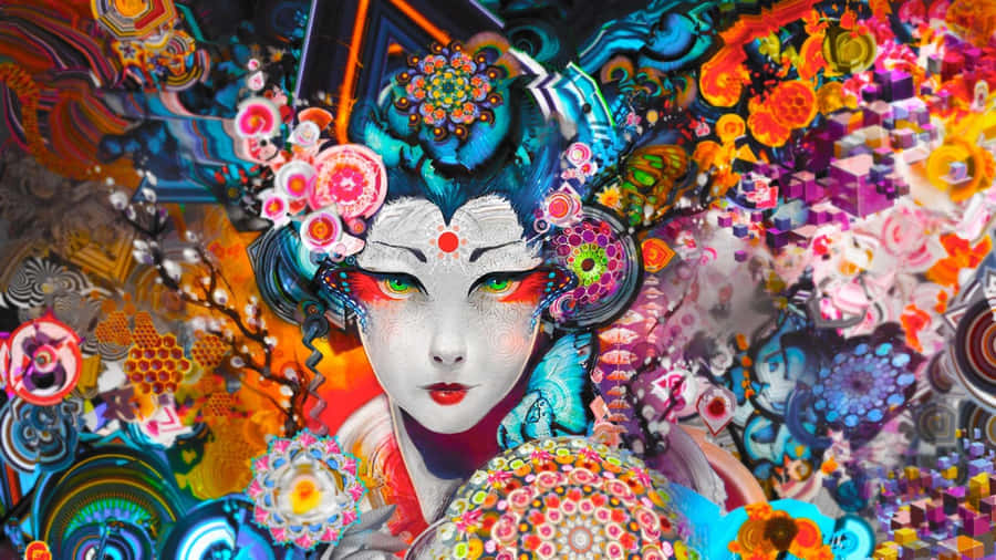 Mind-bending 3d Trippy Art Experience Wallpaper