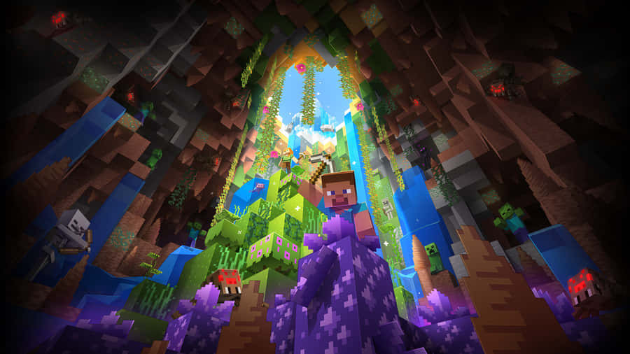 Minecraft_ Adventure_ Awaits Wallpaper