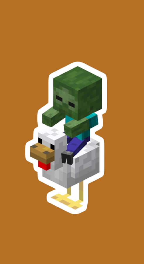 Minecraft Chicken Jockey Wallpaper