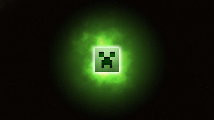 Minecraft Creeper Face Glow Wallpaper