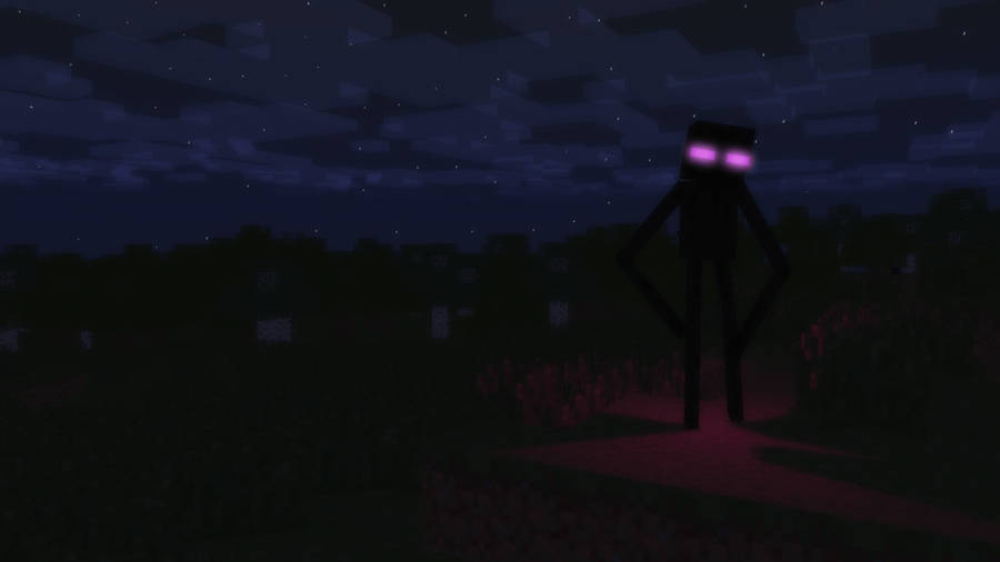 Minecraft Enderman Dark Skies Wallpaper