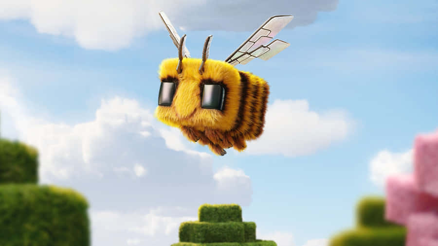 Minecraft Movie Bee Character Wallpaper