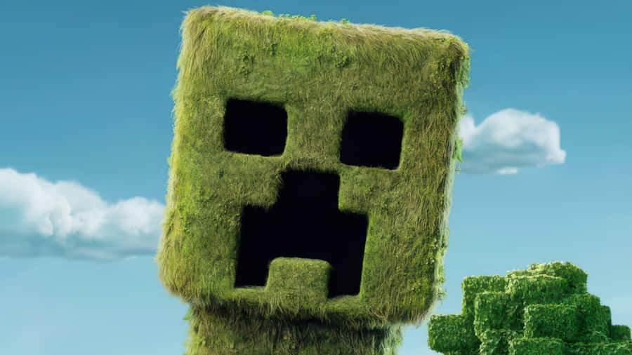 Minecraft Movie Creeper Character Wallpaper
