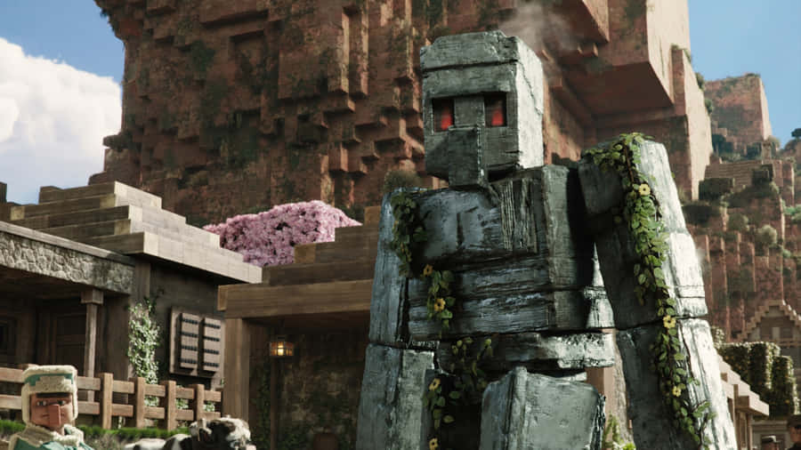Minecraft Movie Iron Golem Wallpaper