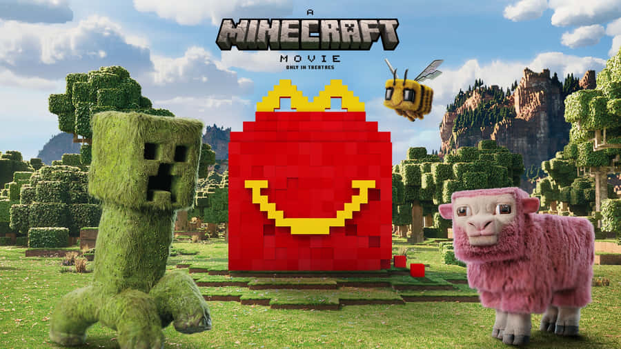 Minecraft Movie Mc Donalds Collaboration Wallpaper