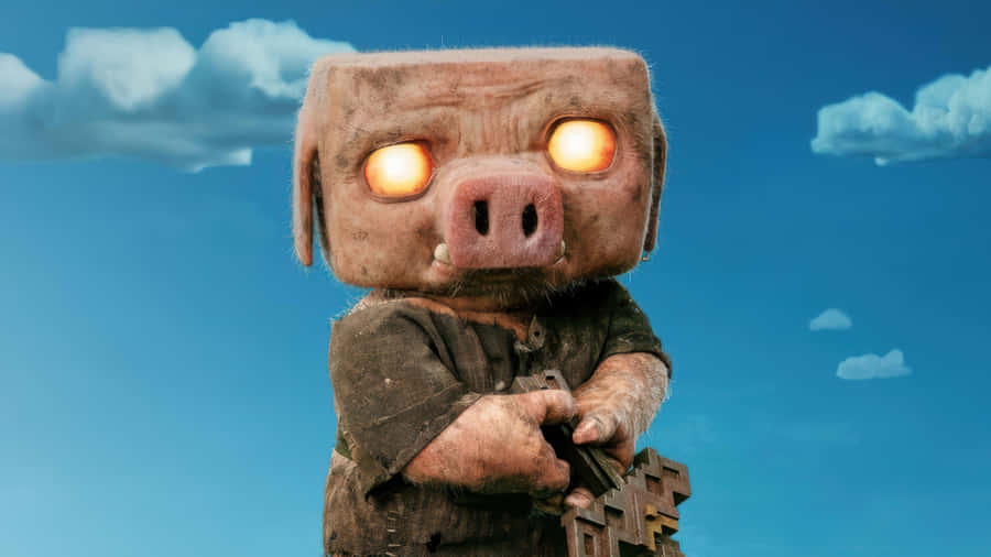Minecraft Movie Pigman Character Wallpaper