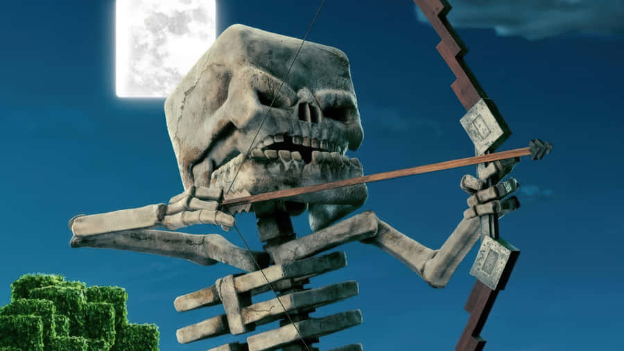 Minecraft Movie Skeleton Archer Wallpaper