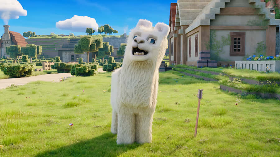 Minecraft Movie White Llama Wallpaper